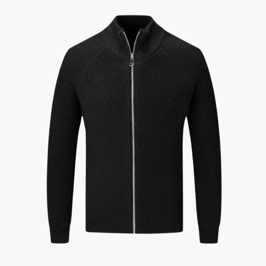 Artur - Veste en Maille avec Fermeture Éclair