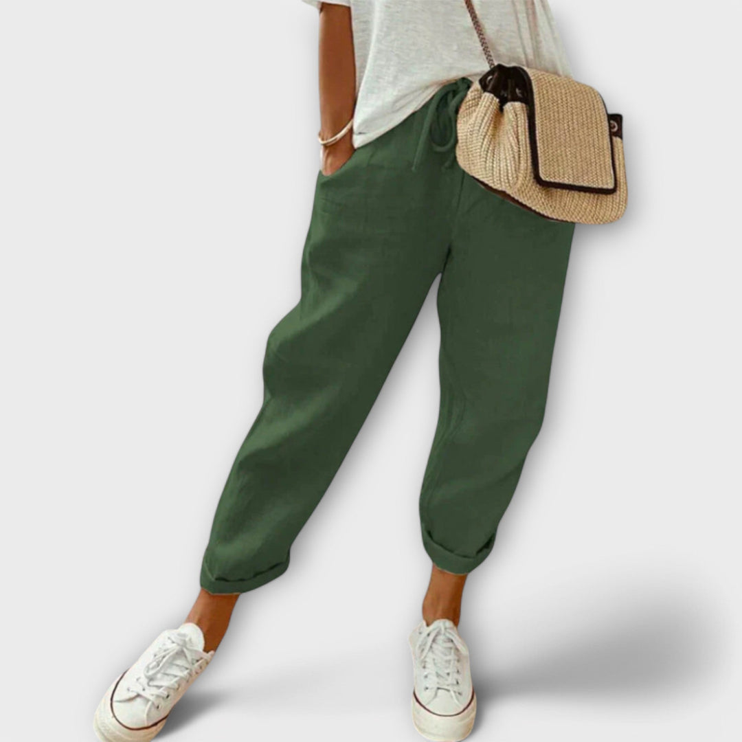 Bibi - Pantalons en lin modernes et décontractés