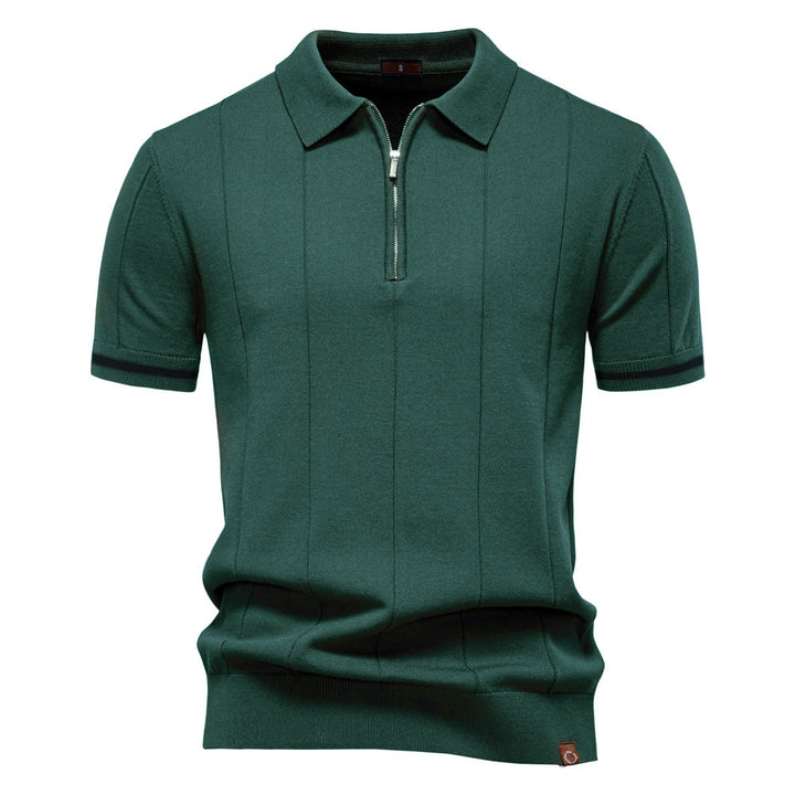 Polo à Demi-Zip - Texture Verticale