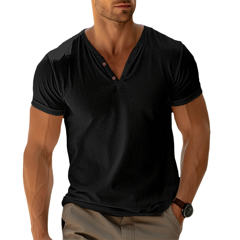 Chemise Henley - Coupe Ajustée Mouvement