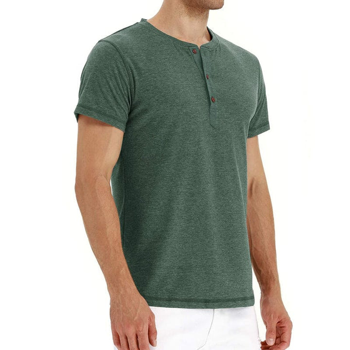 T-Shirt Henley - Maille Douce Col