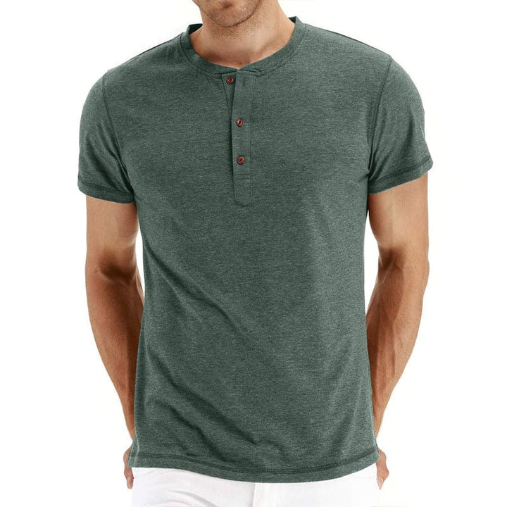 T-Shirt Henley - Maille Douce Col