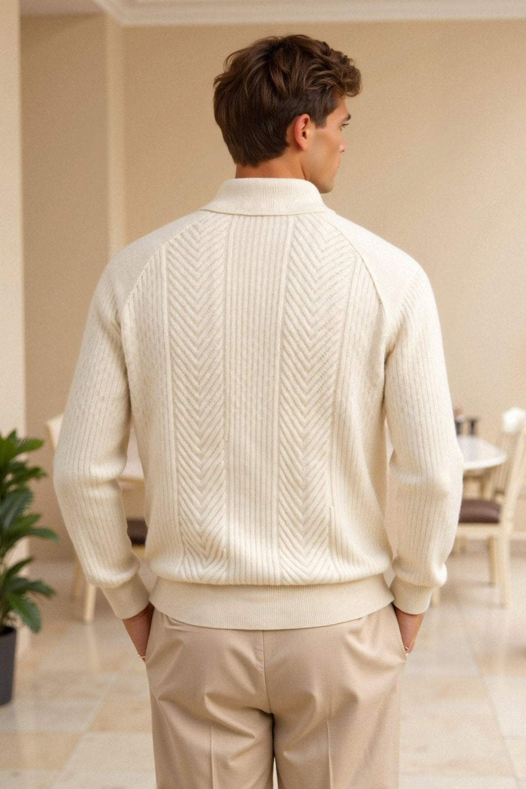 Pull en Maille Mélangée - Décontracté