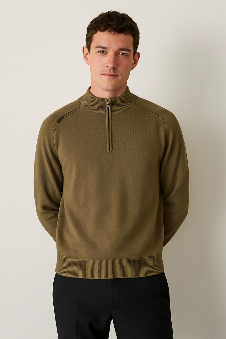 Pull en Maille - Demi-Zip