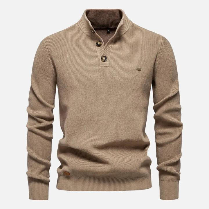 Constantino - Pull en Maille Col Montant