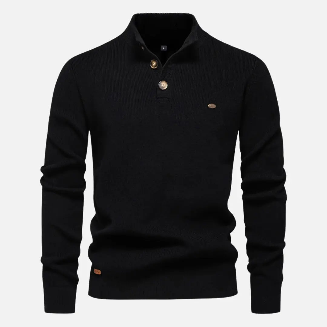 Constantino - Pull en Maille Col Montant