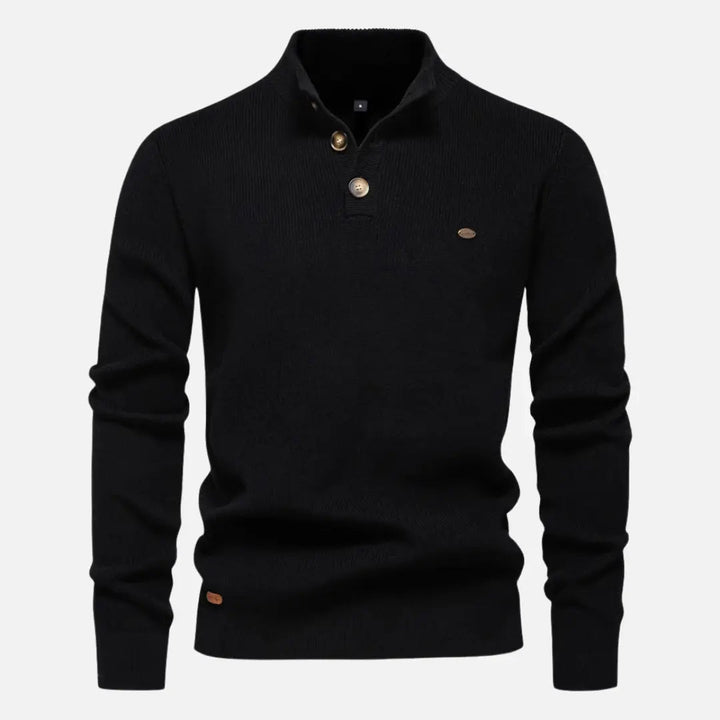 Constantino - Pull en Maille Col Montant