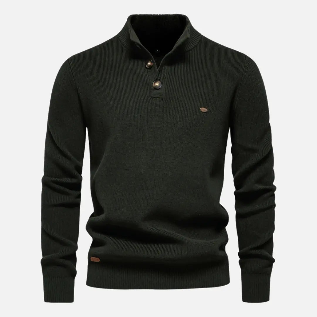 Constantino - Pull en Maille Col Montant