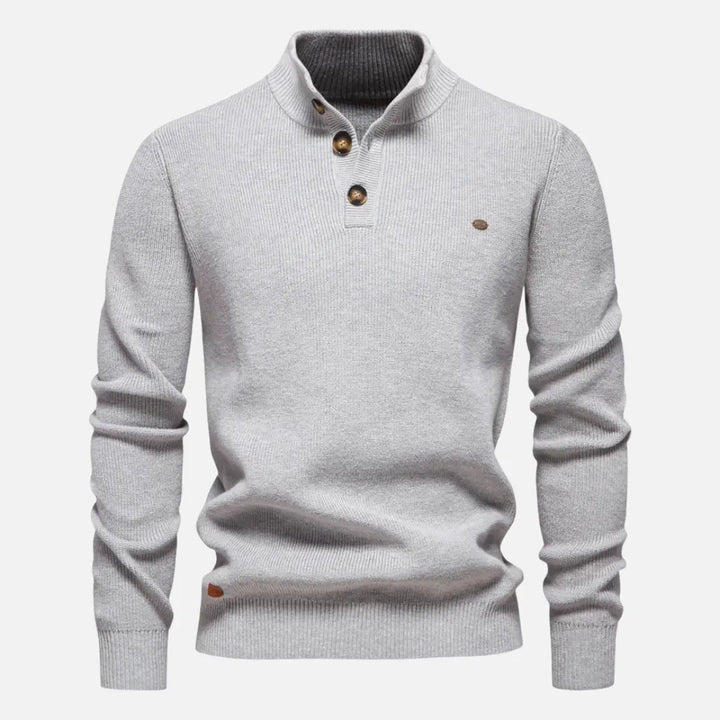 Constantino - Pull en Maille Col Montant