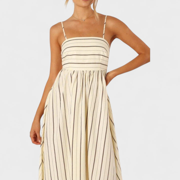 Isabel - Robe longue à rayures