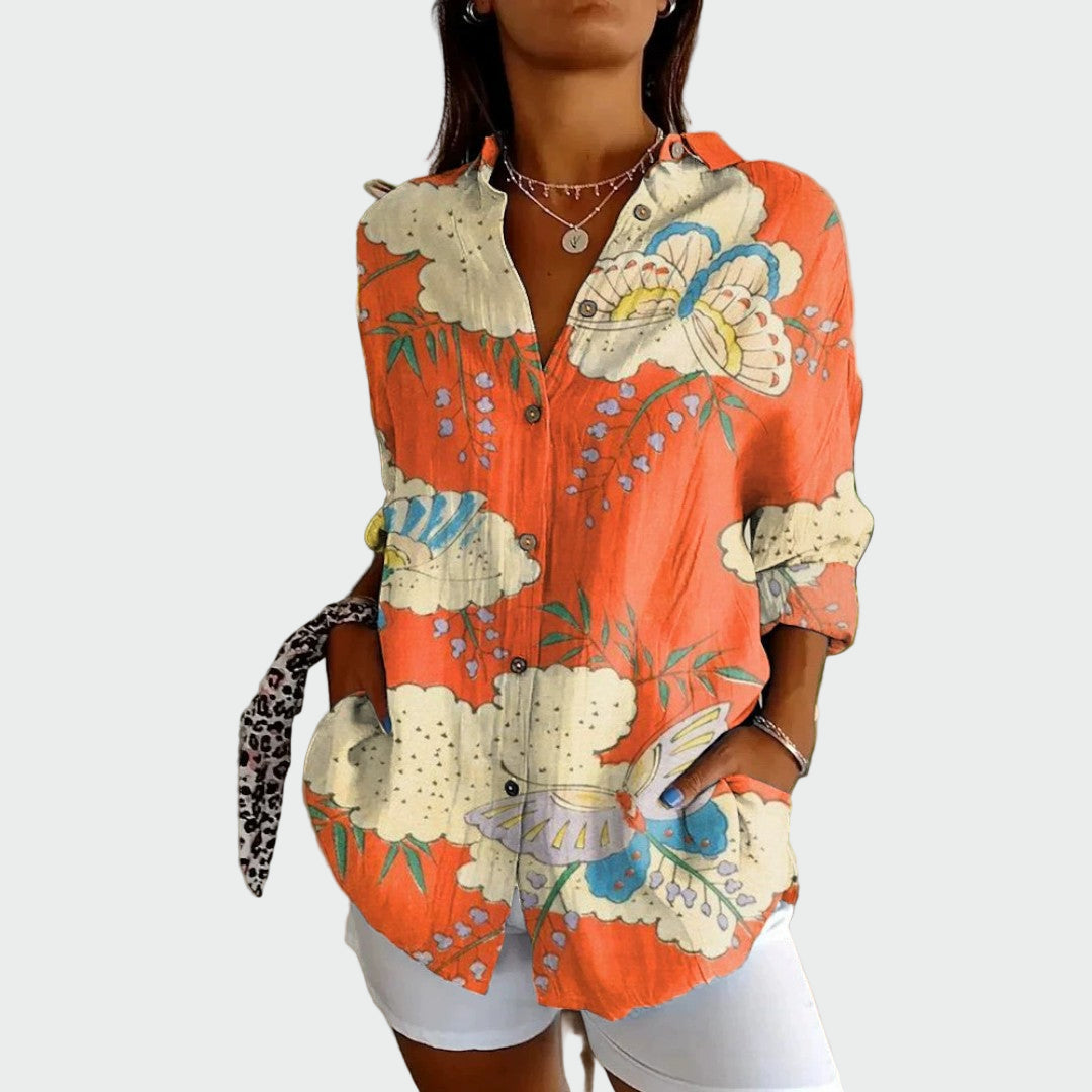Chemise stylée avec imprimé floral