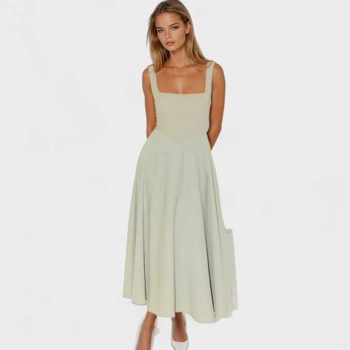 Maribel - Robe Midi décolleté carré