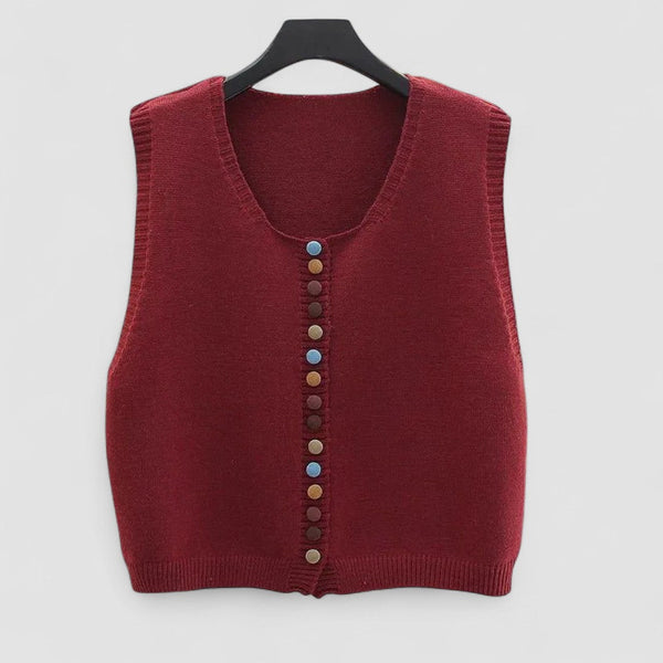 Maribela - Gilet en Maille avec Boutons