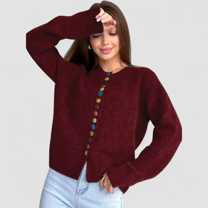 Nicole - Cardigan avec Détail de Boutons