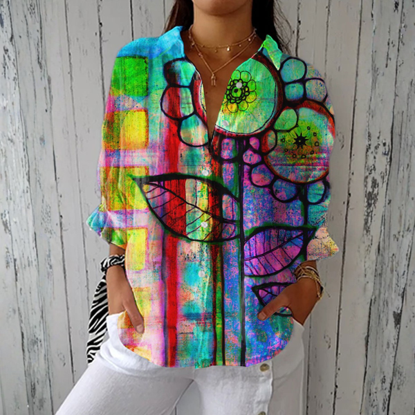 Bernadete - Blouse Florale Artistique