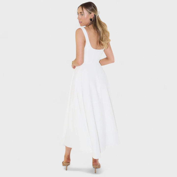 Maribel - Robe Midi décolleté carré