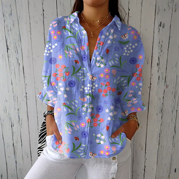 Ana - Blouse Florale Légère Jardin