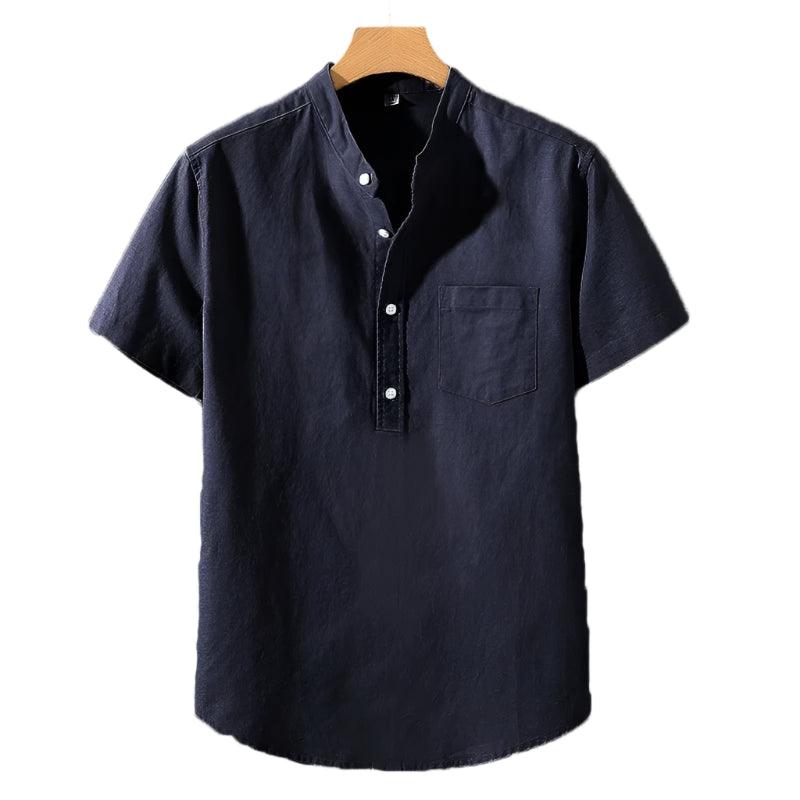 Chemise en Mélange de Polyester - Col Haut