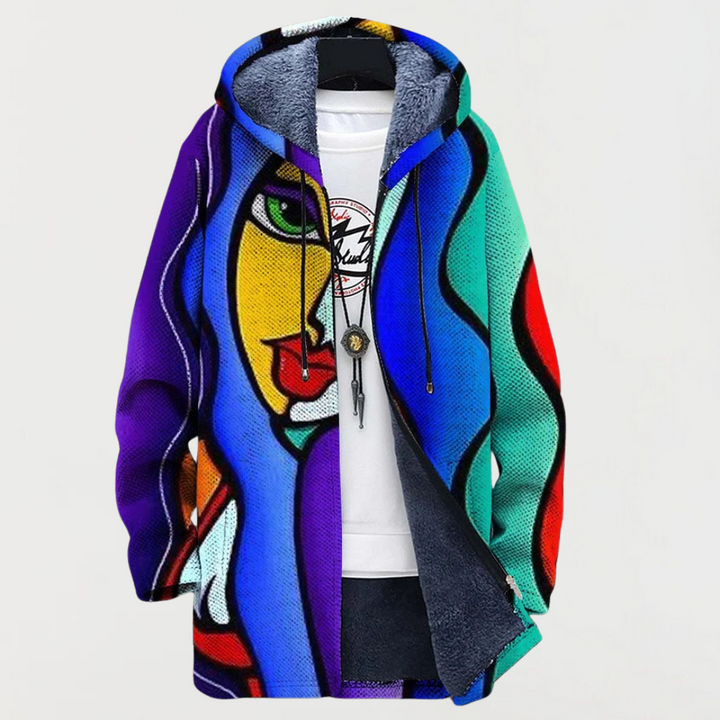 Veste avec art coloré