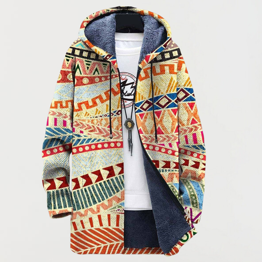 Veste avec motif ethnique fusion