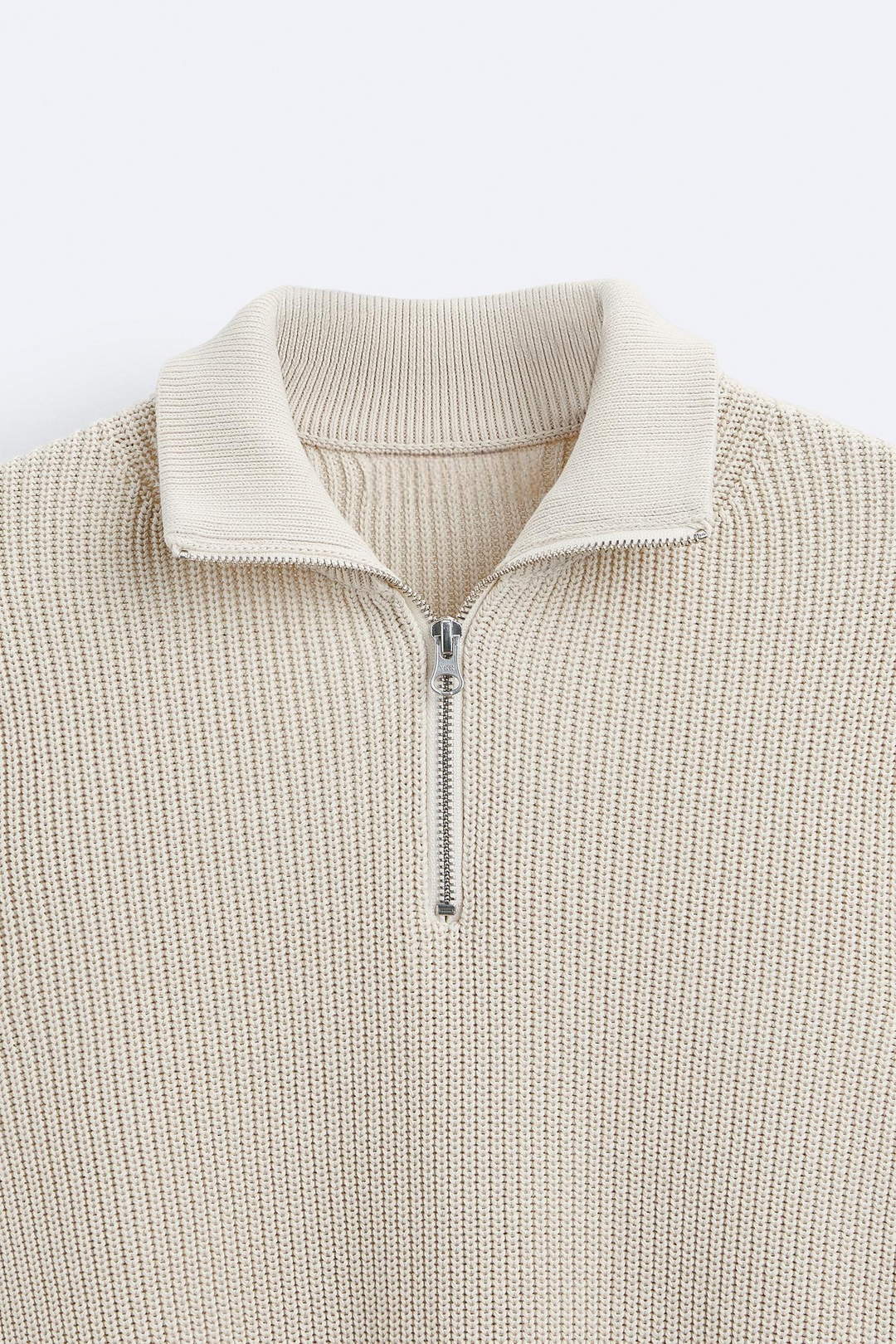 Sweater à Col Montant avec Fermeture Éclair
