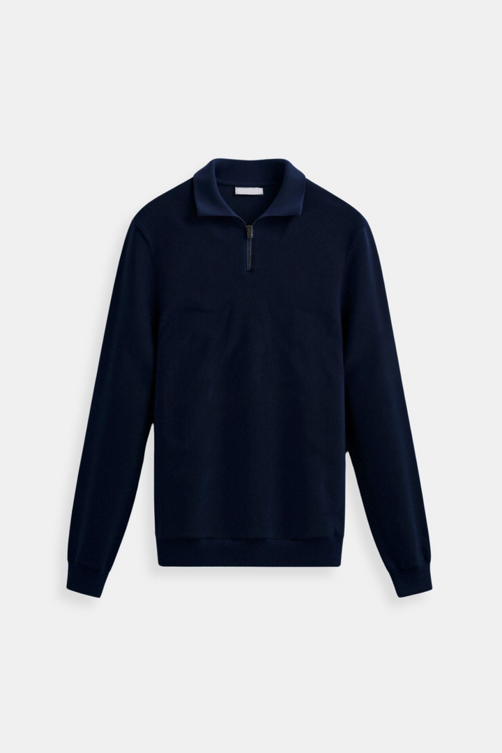 Sweater à Col Montant avec Fermeture Éclair