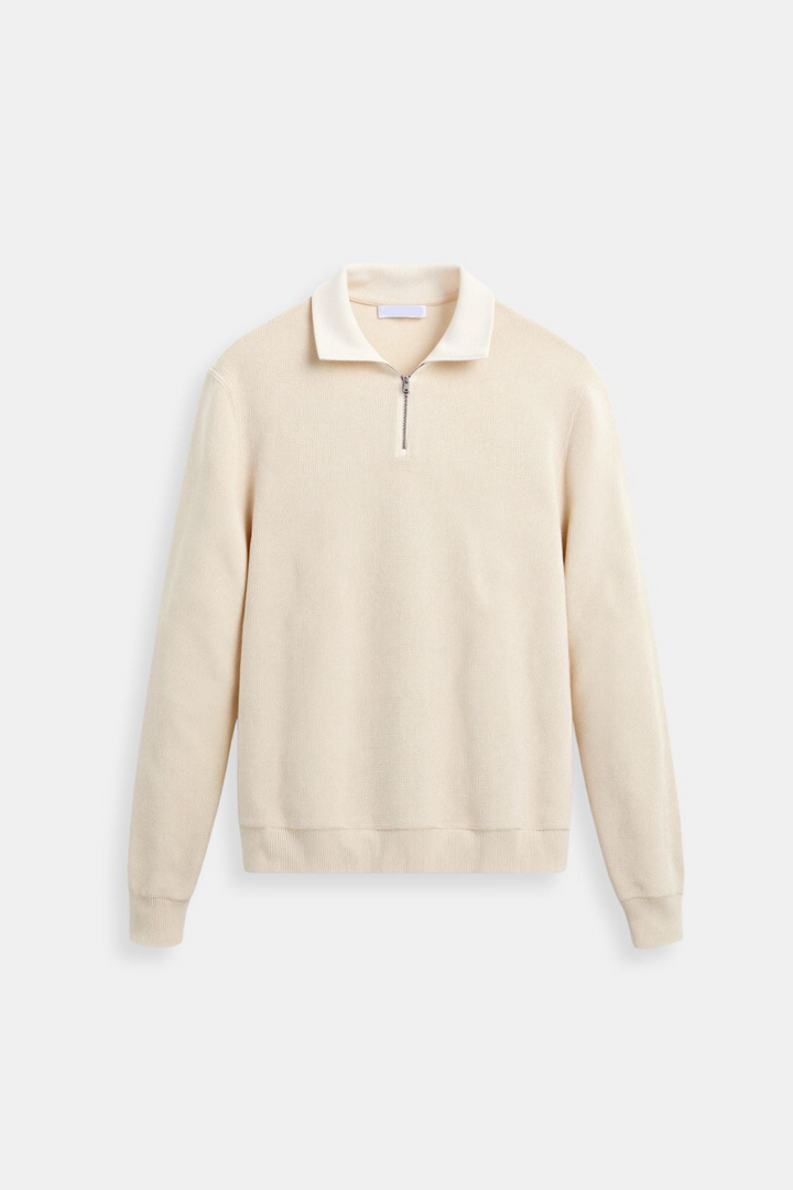 Sweater à Col Montant avec Fermeture Éclair