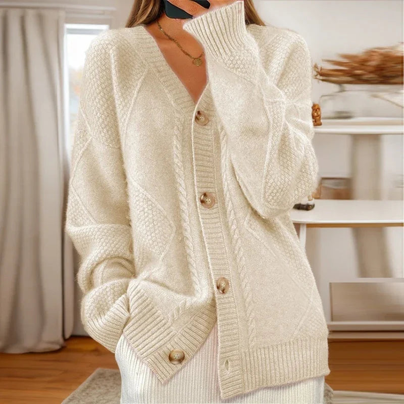 Eloísa - Cardigan en Maille Côtelée