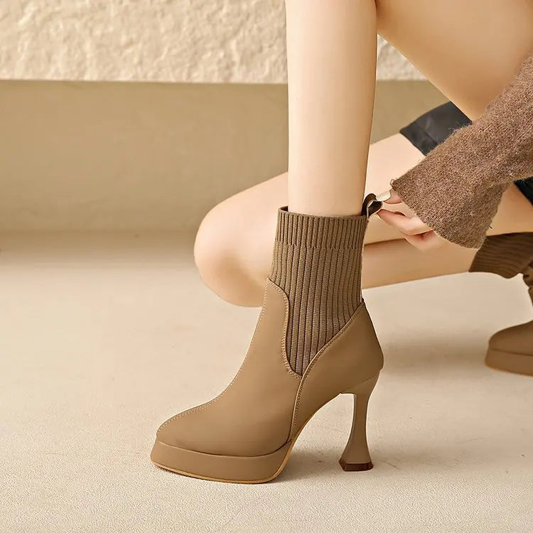 Eugénia - Bottes à plateforme, Confort et Élégance Féminine