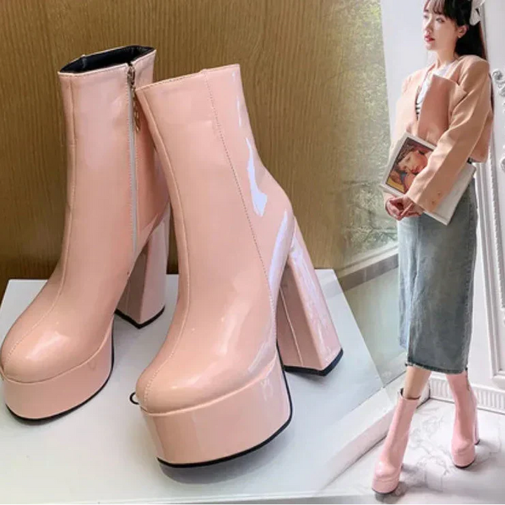 Carina - Bottes à plateforme super haute avec charme et confiance