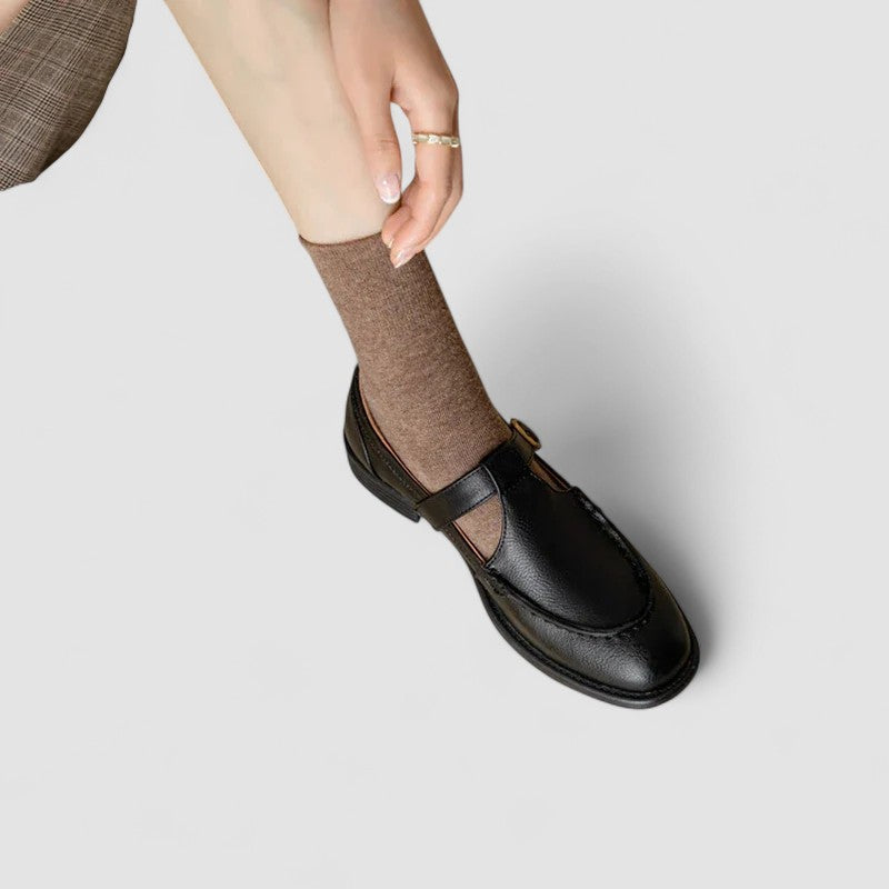 Ariana - Chaussures Orthopédiques Mary Jane à Bout Carré