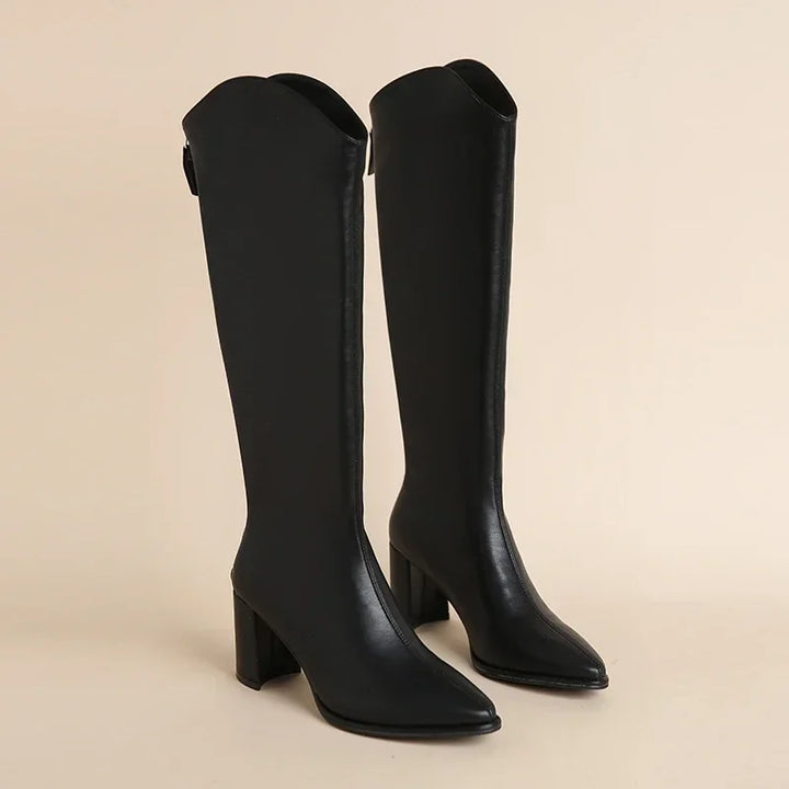 Hilda - Bottes à Talon Épais et Élégance pour l'Hiver