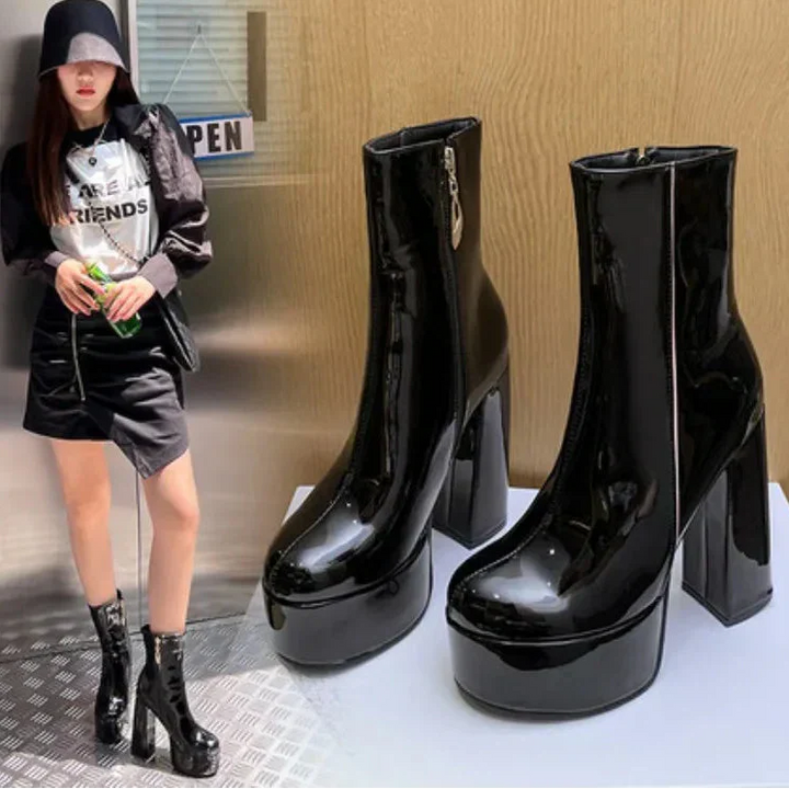 Carina - Bottes à plateforme super haute avec charme et confiance