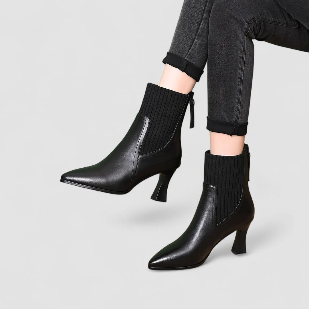 Clara - Bottes à plateforme en Cuir