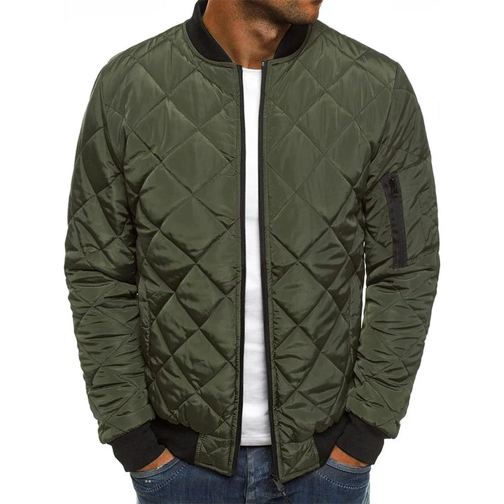 David - Manteau en Coton Motif Diamant