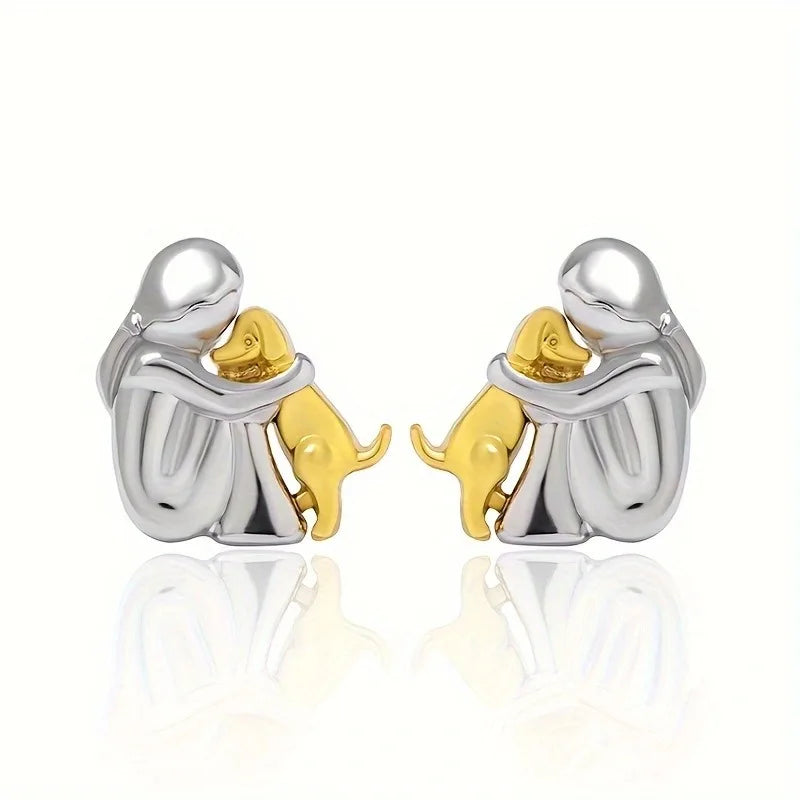 Étreinte de Chien - Boucles d'Oreilles
