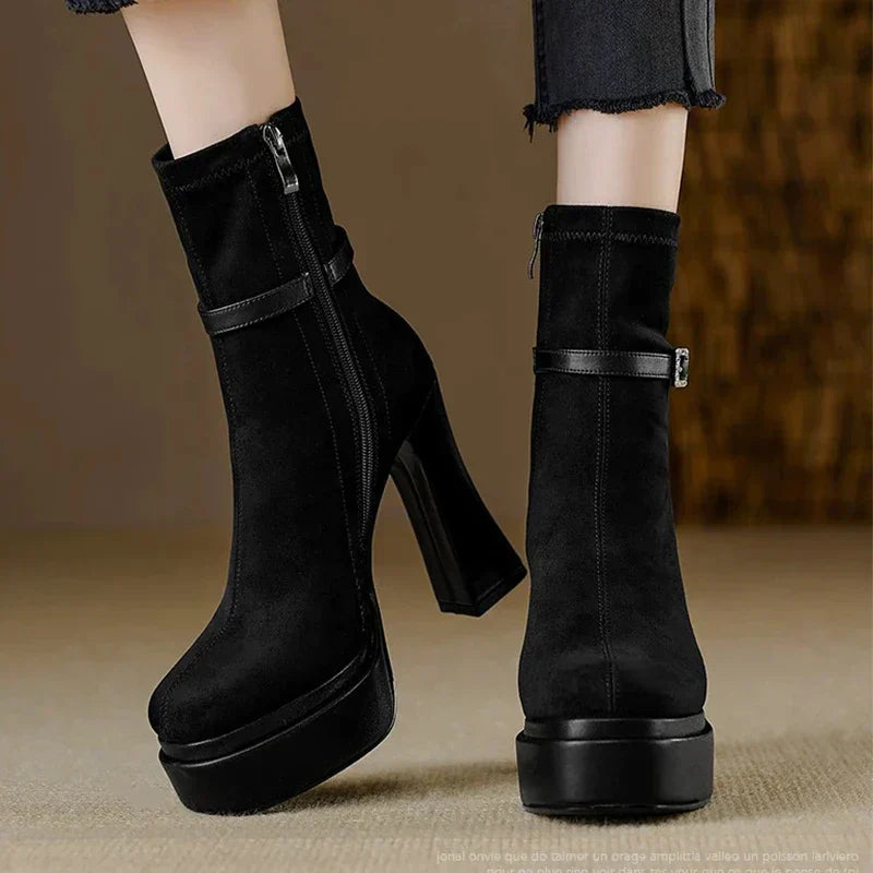 Janete - Bottes à plateforme de luxe avec confort et style à chaque pas
