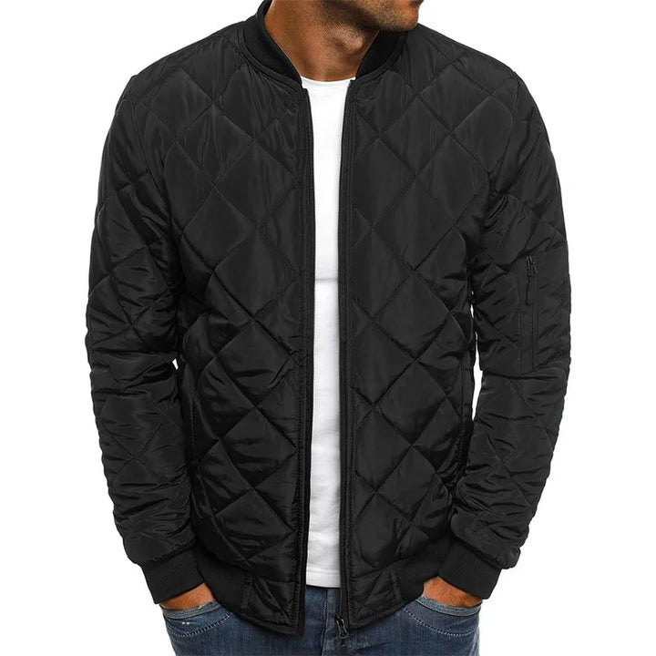 David - Manteau en Coton Motif Diamant