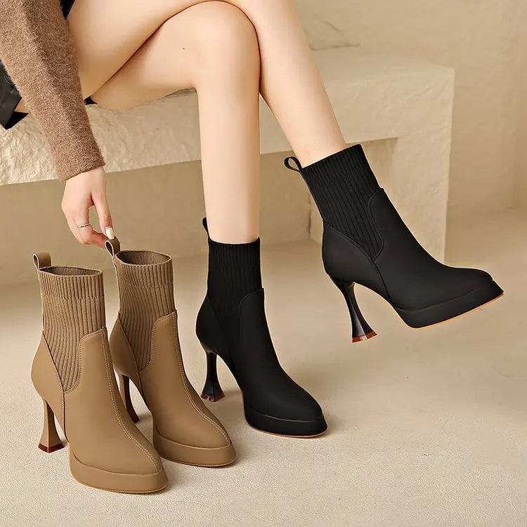 Eugénia - Bottes à plateforme, Confort et Élégance Féminine
