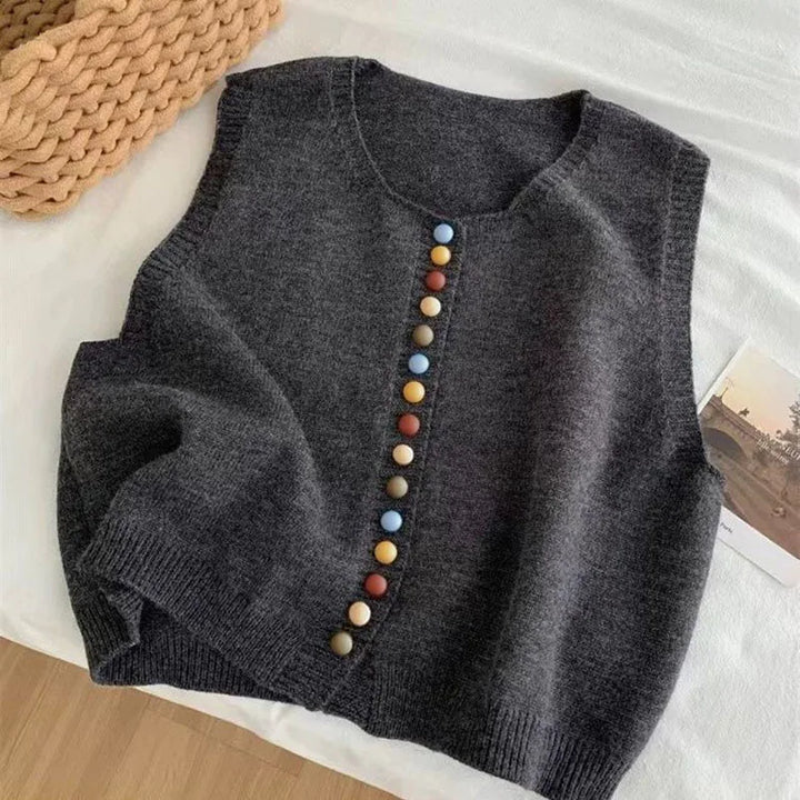 Maribela - Gilet en Maille avec Boutons