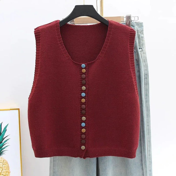Maribela - Gilet en Maille avec Boutons