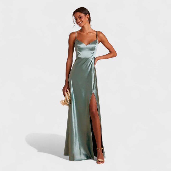 Lúcia - Robe longue en Satin