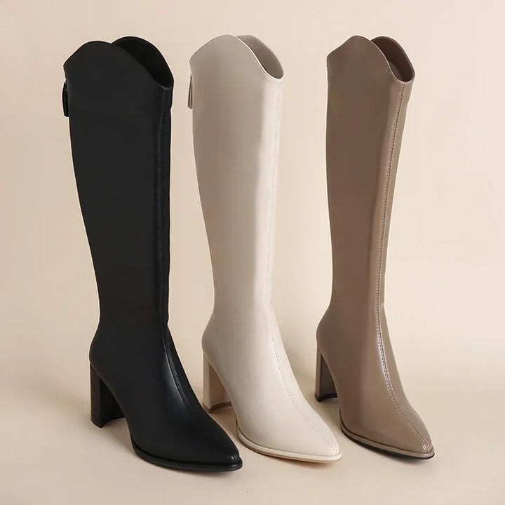 Hilda - Bottes à Talon Épais et Élégance pour l'Hiver