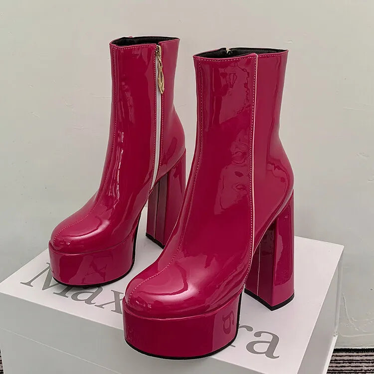 Carina - Bottes à plateforme super haute avec charme et confiance