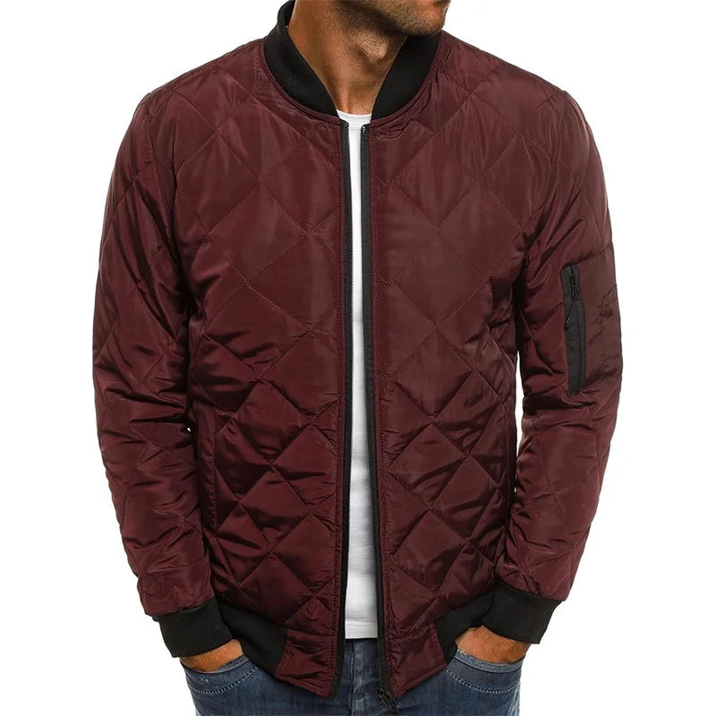 David - Manteau en Coton Motif Diamant