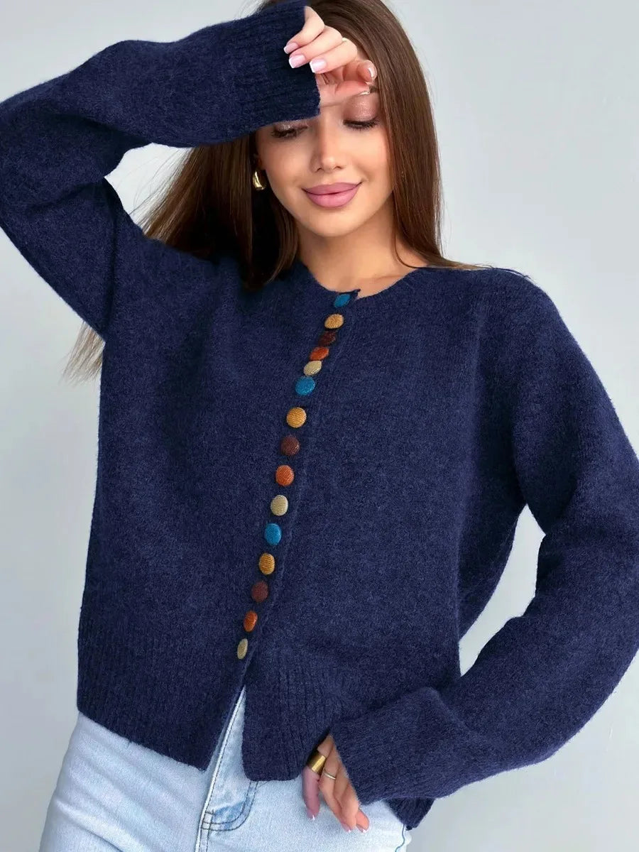 Nicole - Cardigan avec Détail de Boutons