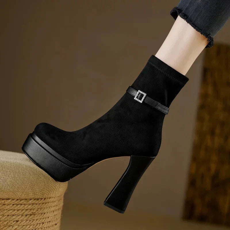 Janete - Bottes à plateforme de luxe avec confort et style à chaque pas