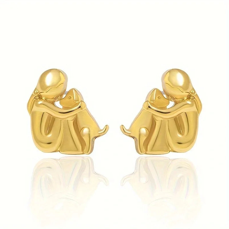 Étreinte de Chien - Boucles d'Oreilles