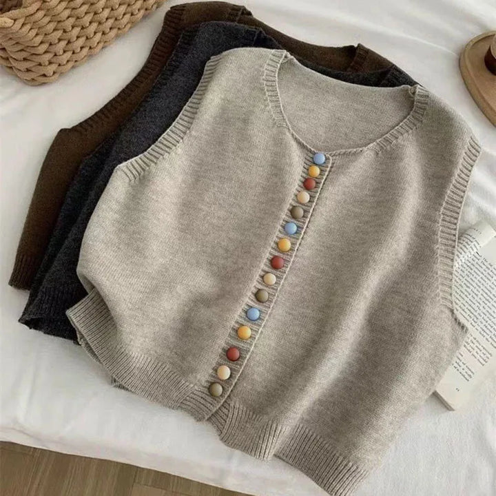 Maribela - Gilet en Maille avec Boutons