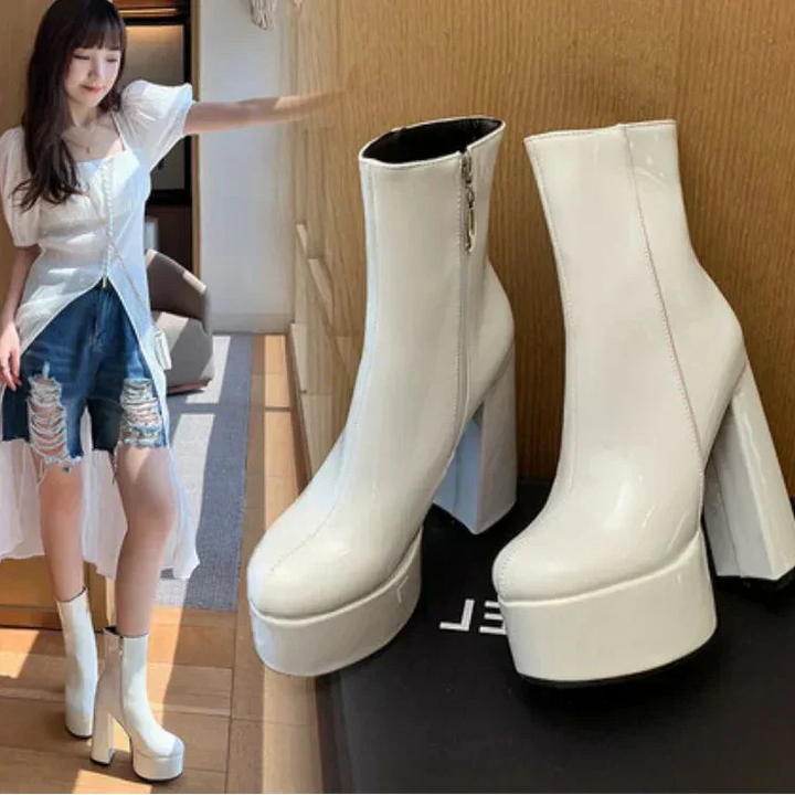Carina - Bottes à plateforme super haute avec charme et confiance